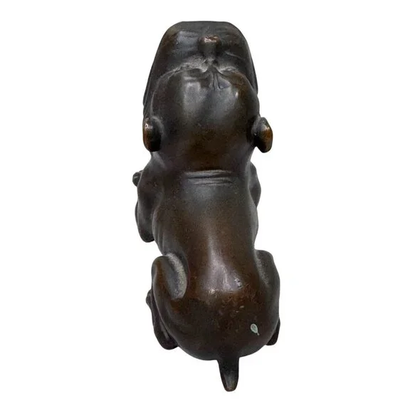 1920 ART Deco JENNINGS BROTHERS JB BRONZE Bulldog Cigar Ashtray Paperweight 1980
